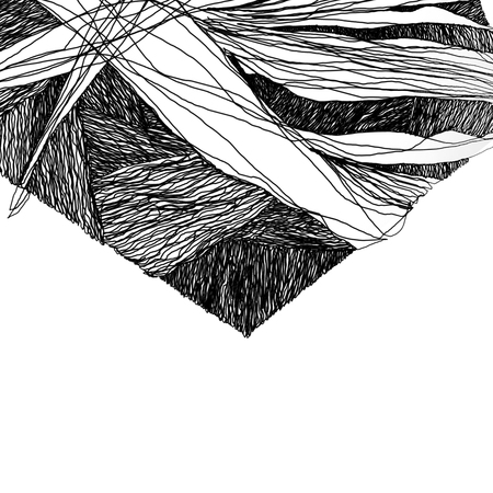 Pentagon. Abstract background with intersecting geometric shapes.の写真素材