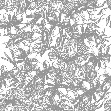 Flower background. Floral texture with flowers. Flourish spring texture.の写真素材