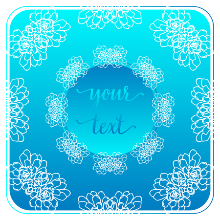 The succulent stylized is drawn by one line. Bright and contrasting illustration. Vector illustration. Printing for textile and industrial purposes.のイラスト素材