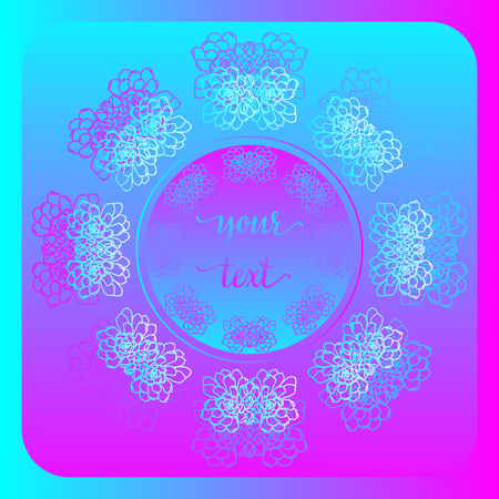 The succulent stylized is drawn by one line. Bright and contrasting illustration. Vector illustration. Printing for textile and industrial purposes.のイラスト素材