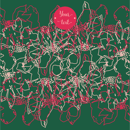 Vintage seamless pattern with lot of detailed elements.のイラスト素材