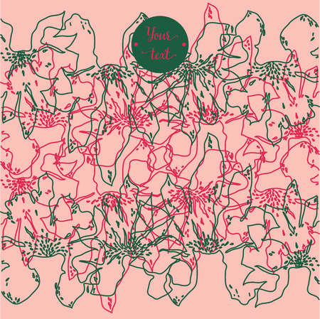 Vintage seamless pattern with lot of detailed elements.の写真素材