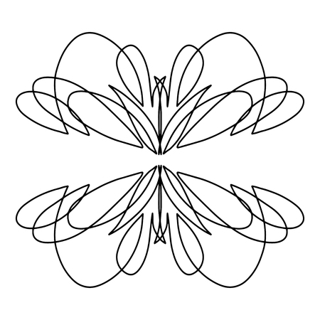 Abstract pattern. Concept for wedding, holiday, birthday, logo, tattoo. An isolated abstract drawing depicting himself, oriental pattern for the decor and background of your design. Vector illustration.のイラスト素材