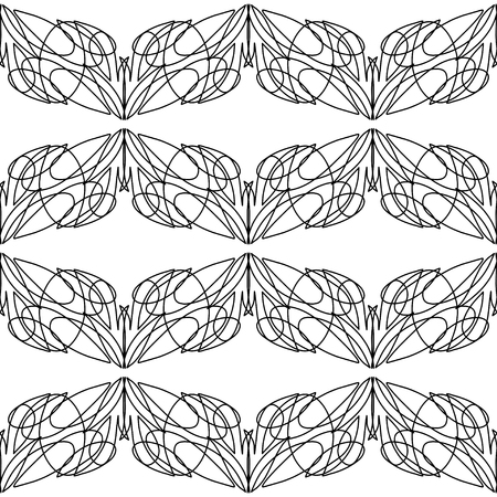 Abstract pattern. An isolated abstract drawing depicting himself, oriental pattern for the decor and background of your design. Concept for wedding, holiday, birthday, logo, tattoo. Vector illustration.のイラスト素材