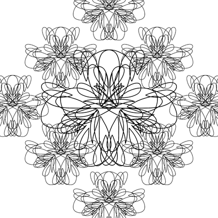Abstract pattern. The concept of printing on fabric, children's clothes in the style. An isolated abstract drawing depicting himself, oriental pattern for the decor and background of your design. Vector illustration.のイラスト素材