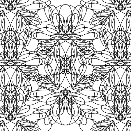 Abstract pattern. An isolated abstract drawing depicting himself, oriental pattern for the decor and background of your design. The concept of printing on fabric, children's clothes in the style. Vector illustration.のイラスト素材