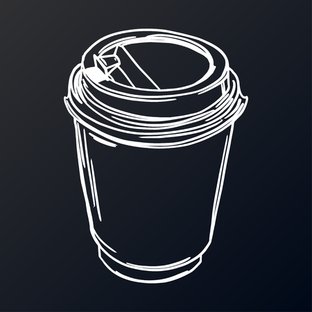 Coffee to go set of emblems. Remove coffee labels. Manual typography for cafes, advertising, prints, posters, t-shirts, design. Vector vintage illustration. - Vector graphicsのイラスト素材