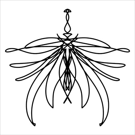 Elegant and cute illustration. Abstract pattern. An isolated abstract drawing depicting himself, oriental pattern for the decor and background of your design.のイラスト素材