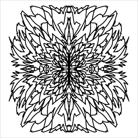 Abstract pattern. Elegant and cute illustration. An isolated abstract drawing depicting himself, oriental pattern for the decor and background of your design.のイラスト素材