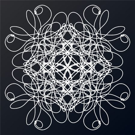 Abstract pattern. An isolated abstract drawing depicting himself, oriental pattern for the decor and background of your design. Template for cards and any printing products, printing on clothing.のイラスト素材