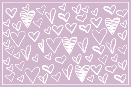 Set of scribble hearts. Collection of heart shapes draw the hand . Symbol of love. Design elements...