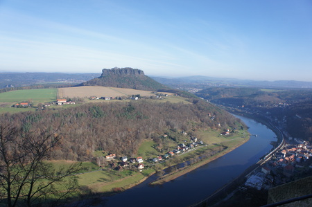 View from the castle to the elbaの写真素材