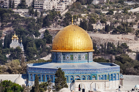 Dome of the Rock in Jerusalem old cityの写真素材