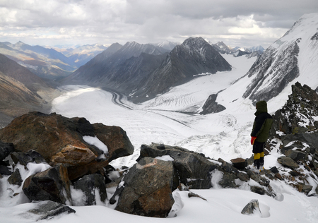 Mensu glacier. Altai Republic, Russiaの写真素材