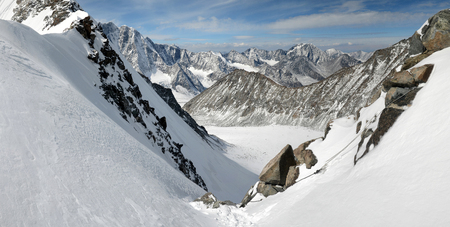 View from Delaunay Pass. Altai Republic, Russiaの写真素材