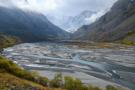 Akkem river is right tributary of Katun. Altai Republic, Russiaの写真素材