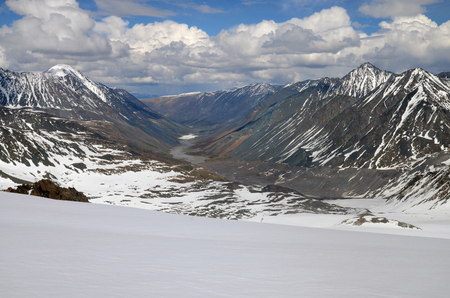 Upper Taldura River, South Chuya Mountain Range. Altai Republic, Russiaの写真素材