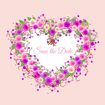 Floral Heartのイラスト素材