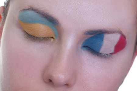 Young girl is dreaming about score in match between France and Ukraine: EURO 2012, group D, 15th of...