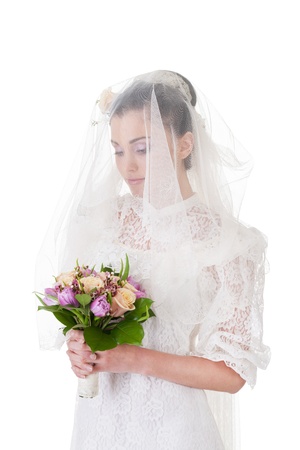 Bride is about making a hard decisionの写真素材