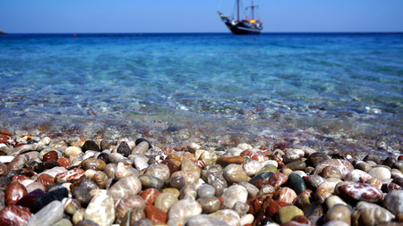 the cleanest water of the Mediterranean seaの写真素材