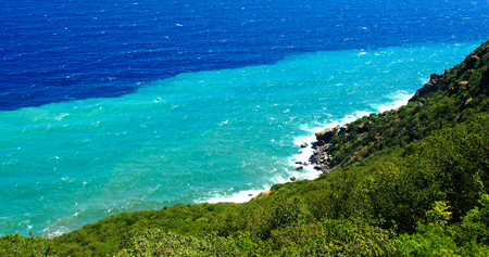 Bay of Ayu-Dag storm and colorの写真素材