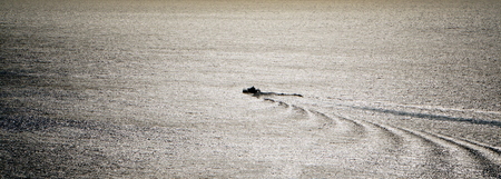 military boat racing rapidly 2の写真素材