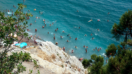 Bay near the cliff diva in Simeizeの写真素材