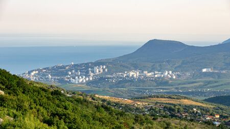 view of the Alushta valley from the slope of the Demerdzhi mountain 3の写真素材