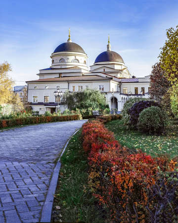 Temple of Alexander Nevsky on autumnの写真素材