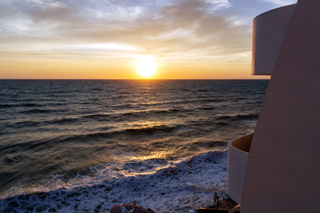 View of the western side of the Black Sea from the complex Our sail in Kacha western Crimea