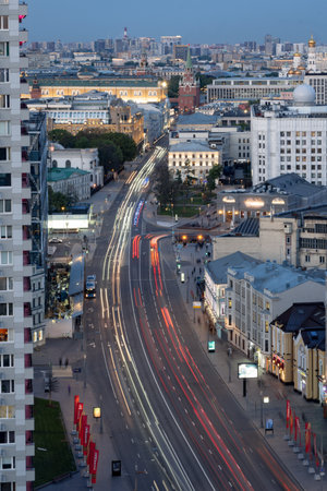 view of New Arbat in Moscowの写真素材