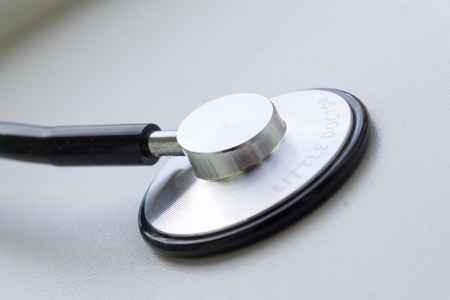stethoscope on gray backgroundの写真素材