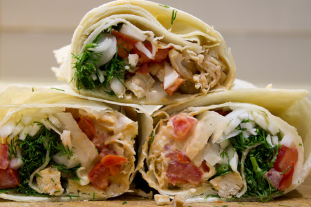 Shawarma closeupの写真素材