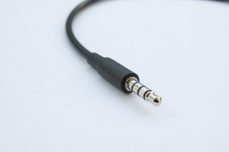 Minijack connection isolated on white background
