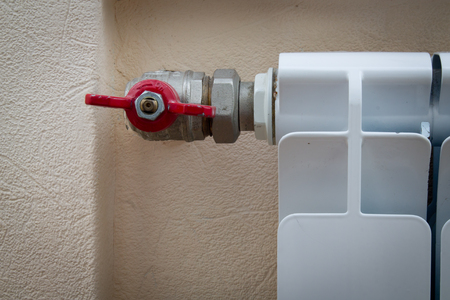 valve on the radiatorの写真素材