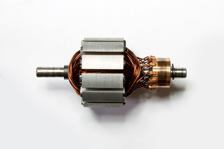 electric motor on a white backgroundの写真素材