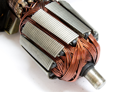 electric motor on a white backgroundの写真素材
