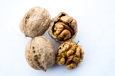 walnuts isolated on white background