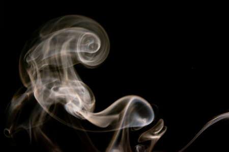 smoke texture on black backgroundの写真素材