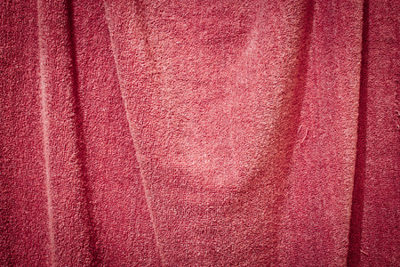 red towel texture closeupの写真素材