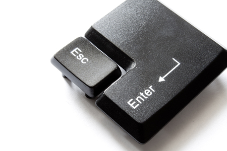 computer keyboard keys. esc and enterの写真素材