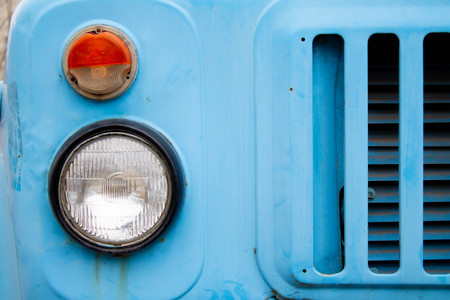 old truck headlightの写真素材
