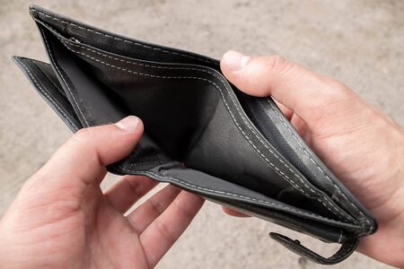 empty wallet in hands