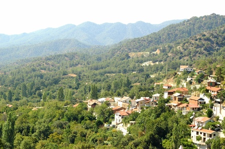 The idyllic village in Troodos mountains. Cyprus の写真素材