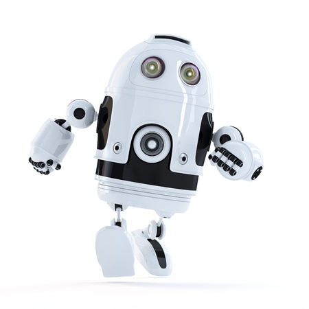 Running robot. Isolatedの写真素材