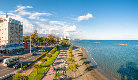 LIMASSOL, CYPRUS - MAY, 11 2014: Panoramic view of Limassol city.のeditorial素材