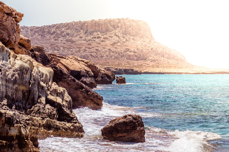 Rock at Cape Greco National Forest Park. Famagusta District, Cyprus.の写真素材