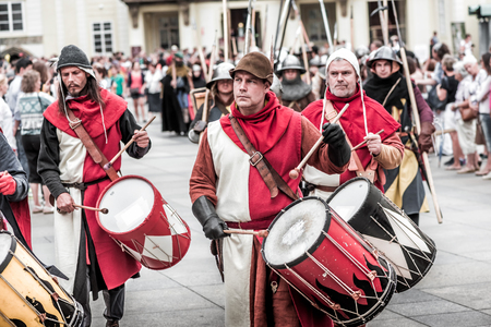 PRAGUE, CZECH REPUBLIC - SEPTEMBER 04, 2016: Celebration of the 700th anniversary of King Charles IV's coronation.のeditorial素材