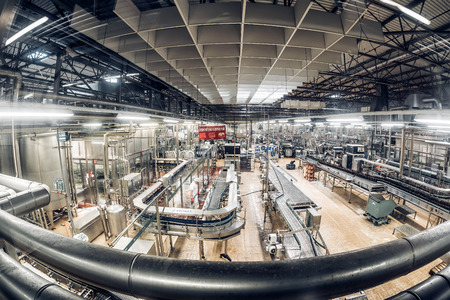 PILSEN (PLZEN), CZECH REPUBLIC - MAY 22, 2017: Interior of the PIlsner Urquell Beer bottling plant.のeditorial素材